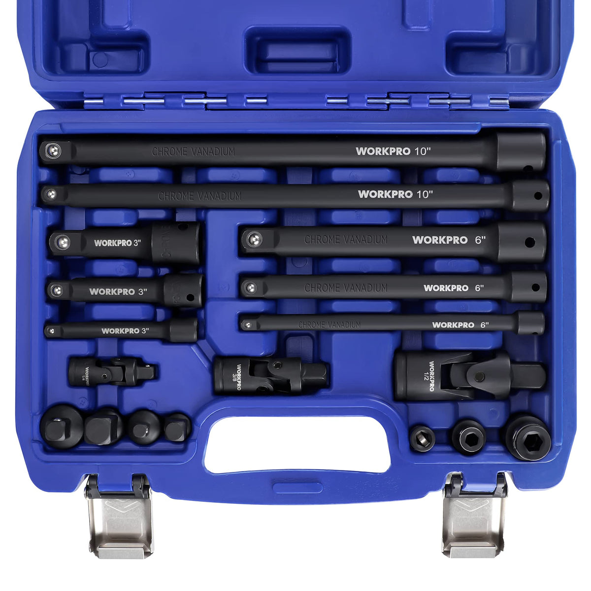 WORKPRO 18-piece extension set for versatile reach in tight spaces