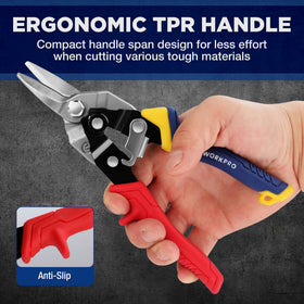 WORKPRO can cut 18-gauge steel and 22-gauge stainless.