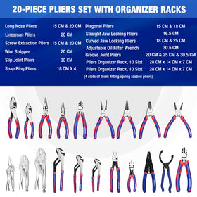 WORKPRO two-pack organizer racks for tidy tool storage.
