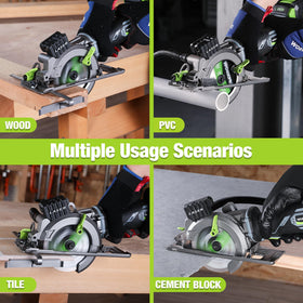 Dust hose attachment for cleaner work with the WORKPRO saw