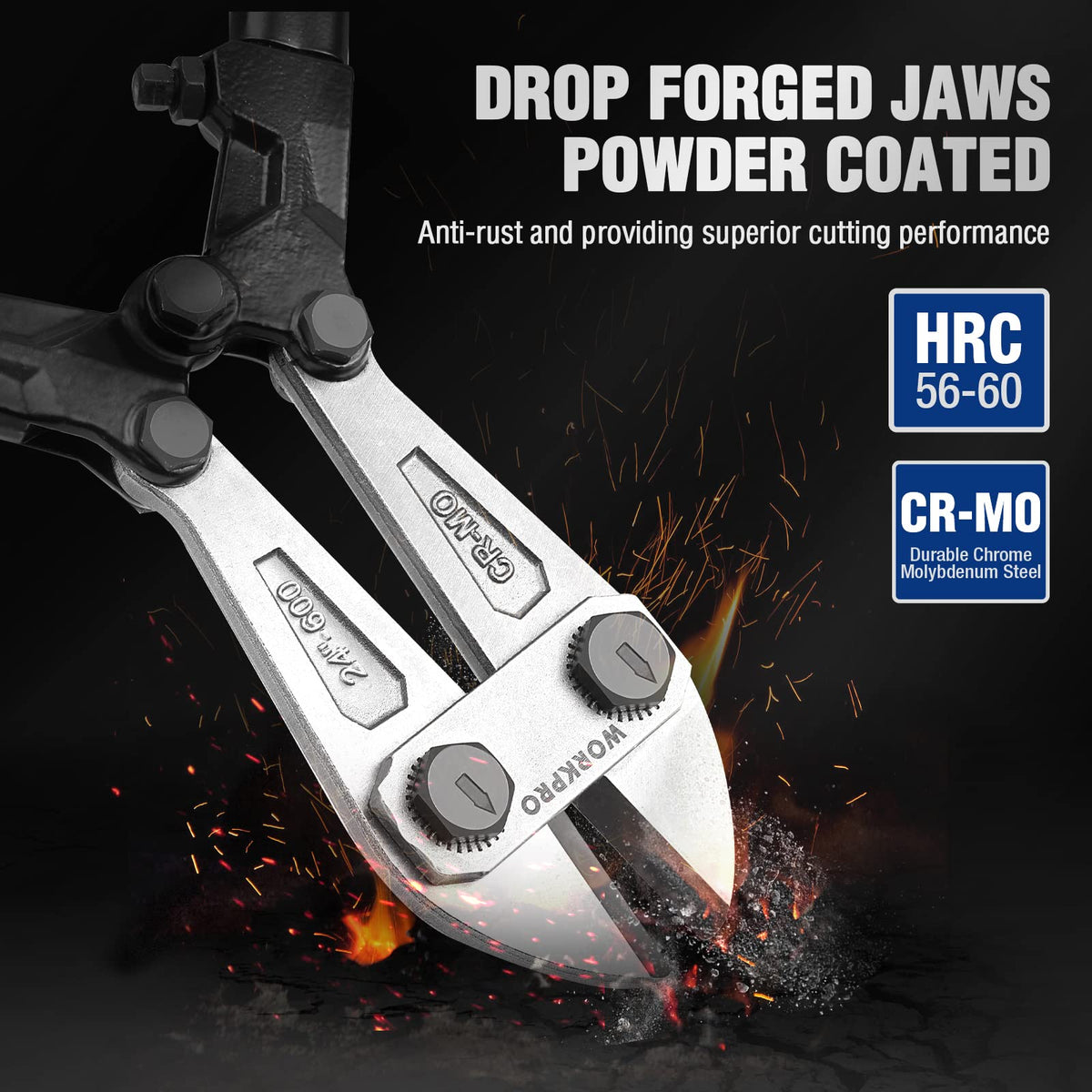 WORKPRO 24-inch cutter handles 8 mm capacity for tougher metals.