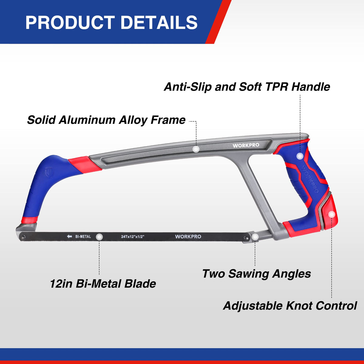 WorkPro 24T Bi-Metal blades pack for metal and plastic tasks