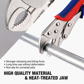 WORKPRO 6.5-inch long nose locking pliers with precision reach in tight spaces