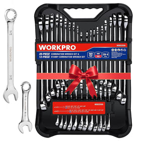 WORKPRO 32-piece wrench set in organizer tray for easy access