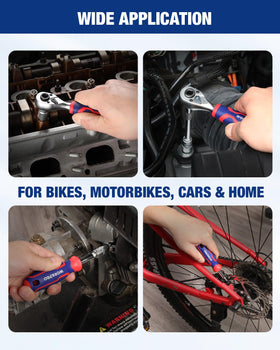 WORKPRO compact, portable design fits in bag or glove compartment.