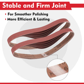 WORKPRO 180 grit sanding belt for deburring and prep before finishing