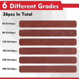 WORKPRO 80 grit sanding belt for refined smoothing on wood surfaces