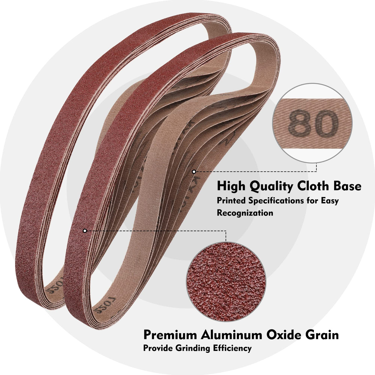 WORKPRO sanding belts suitable for knife sharpening and metal or wood polishing