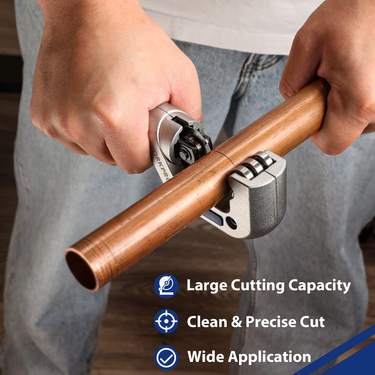 WORKPRO 3PC tubing cutter set compact kit suited for quick plumbing repairs.