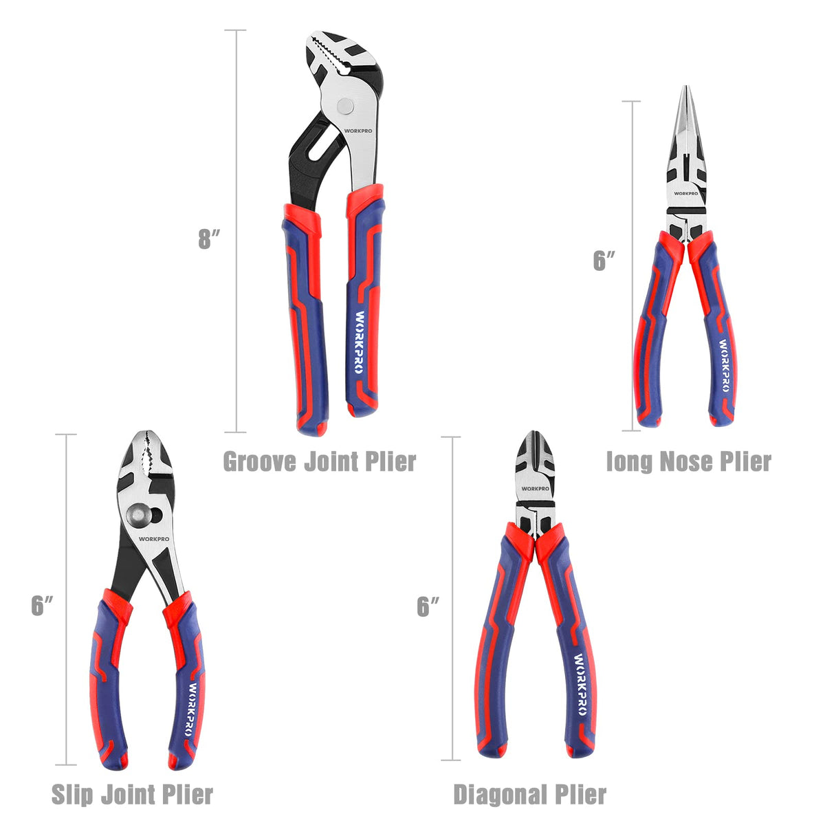 WORKPRO diagonal cutting pliers delivering clean cuts on wires