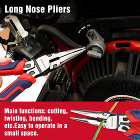 WORKPRO groove joint pliers with adjustable grip for versatile tasks