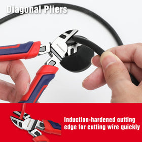WORKPRO pliers featuring Tri-Material handles for comfortable use