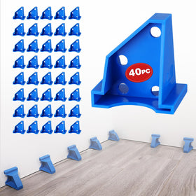 Workpro 40-pack spacers show 1/4in and 1/2in gaps for precise spacing.