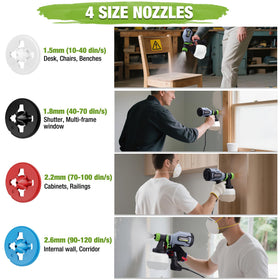 WORKPRO 44oz tank minimizes refills during large surfaces.