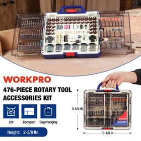 WORKPRO sanding papers and bands highlight smooth finishes for woodworking and crafts.