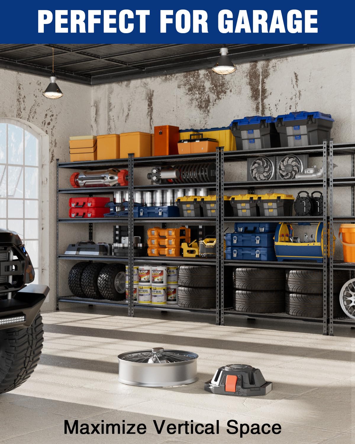 WORKPRO 48W x 24D x 72H dimensions highlight compact, accessible storage.