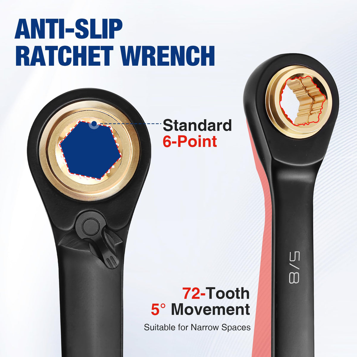 WorkPro wrench toggle-direction design for easy reverse without tools