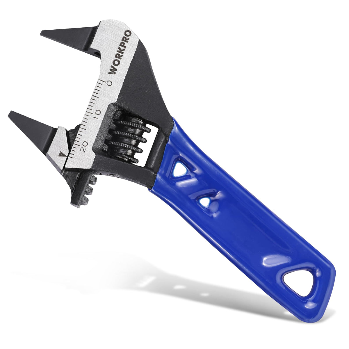 WORKPRO 4-Inch Thin Jaws wrench close-up for tight spaces and precise adjustments