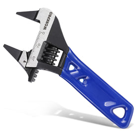 WORKPRO 4-Inch Thin Jaws wrench close-up for tight spaces and precise adjustments