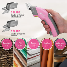 WORKPRO scissors slicing cardboard cleanly for gift wrapping and packaging.