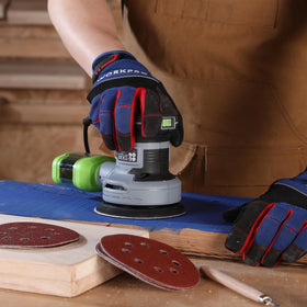 WORKPRO 150-grit sanding disc for a smooth finish