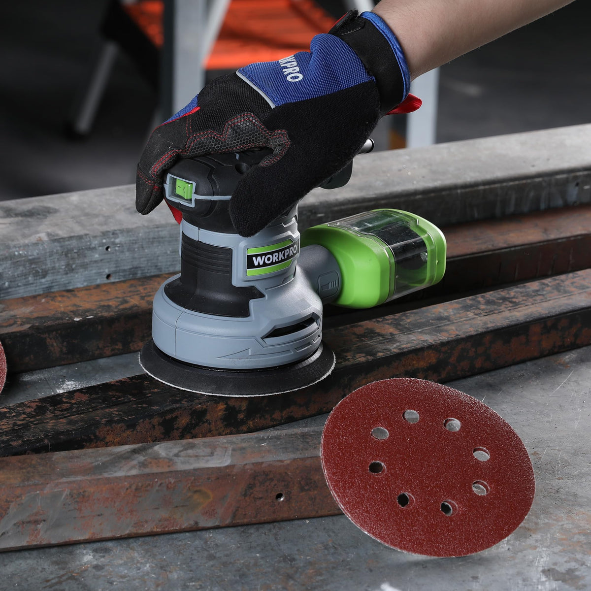 WORKPRO 320-grit sanding disc for final prep