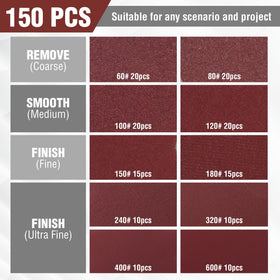 WORKPRO 60-grit sanding disc for heavy material removal