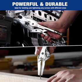 WORKPRO 9-inch long nose locking pliers for precise control