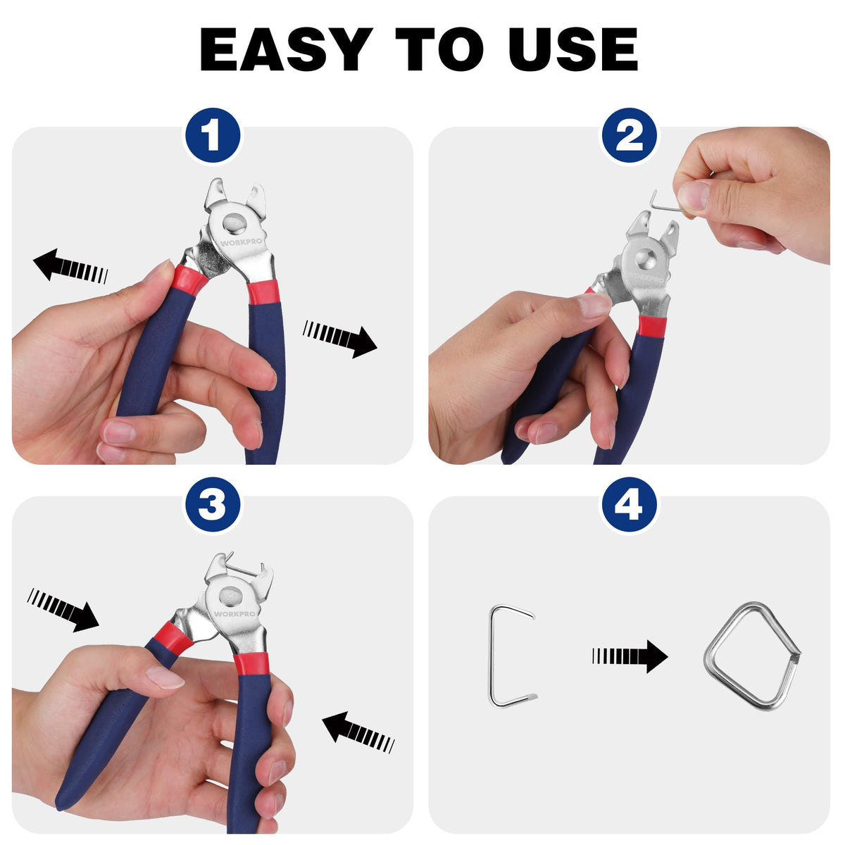 WORKPRO 500 hog rings deliver durable, reliable fastenings.