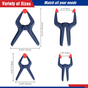 WorkPRO 6-1/2-inch spring clamps secure parts quickly.