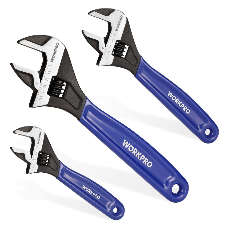WORKPRO 6-inch adjustable wrench with smooth jaw for precise fastener fit