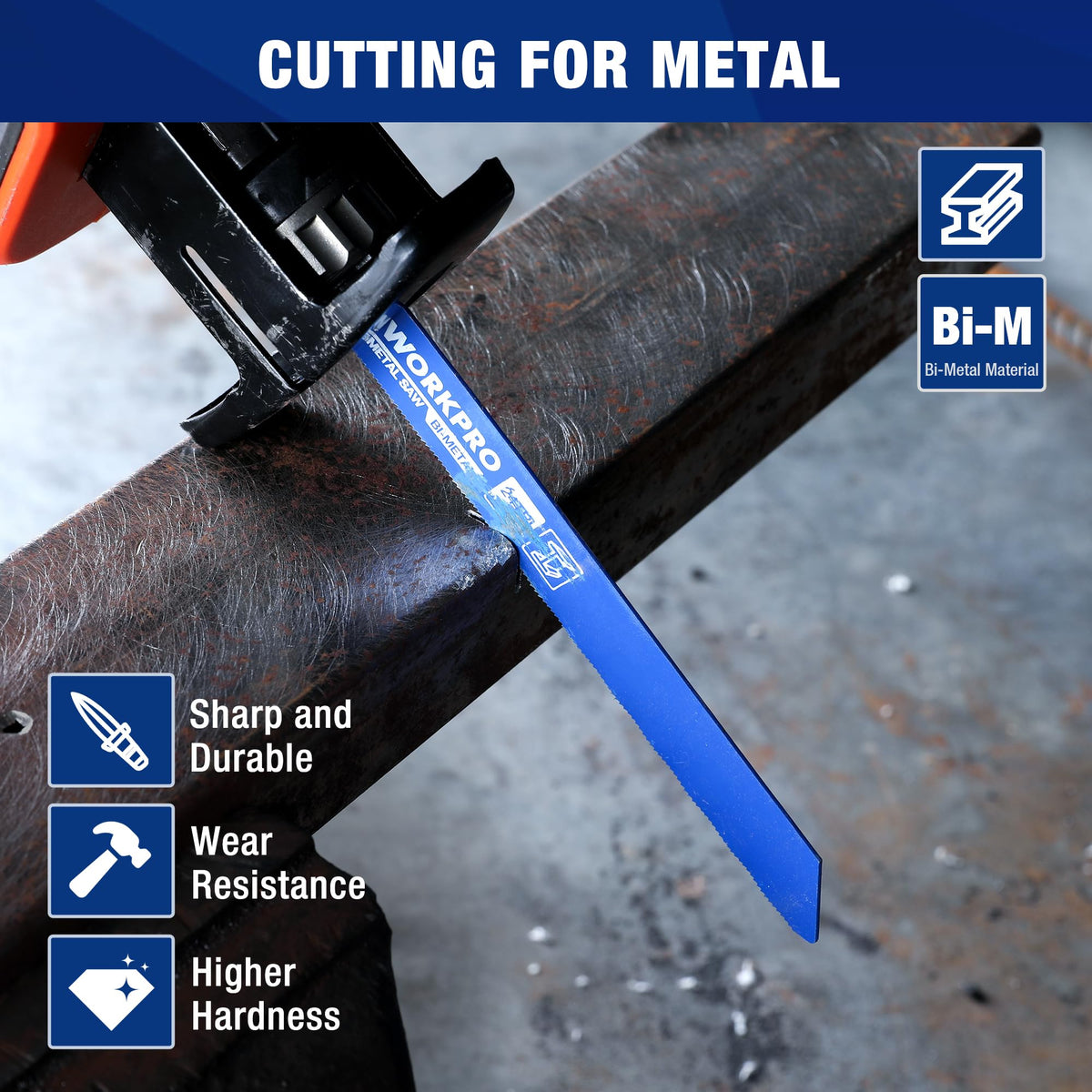 WORKPRO 6-inch nailed wood blade 6TPI pack handles nails and wood with ease.