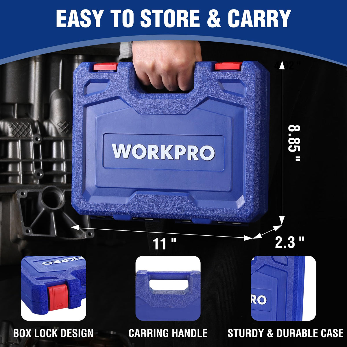 6-point design provides secure grip and even torque on fasteners