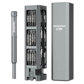 WORKPRO 60-in-1 screwdriver with pop-up case for organized electronics repairs