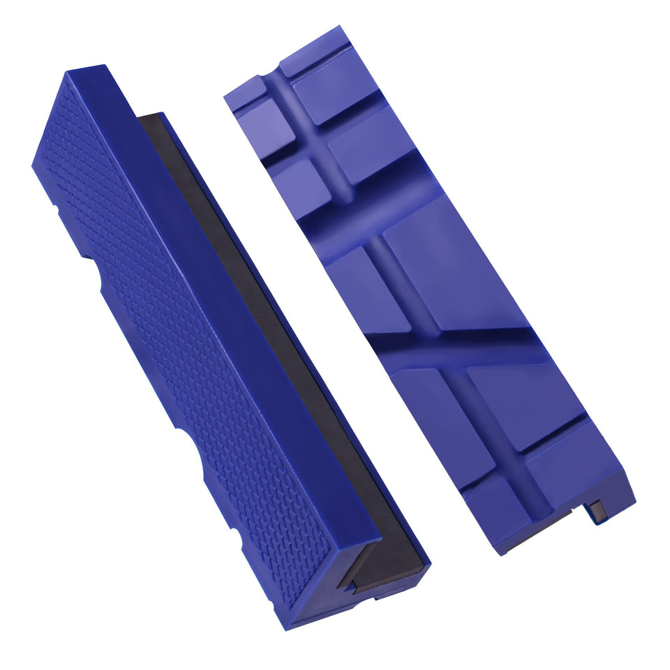 WORKPRO 6-Inch Magnetic Vise Jaw Pads; secure clamping and surface protection.