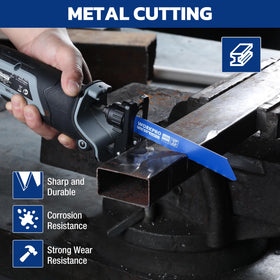 WORKPRO 6-inch thick metal blades 14TPI deliver durable cuts through metal.