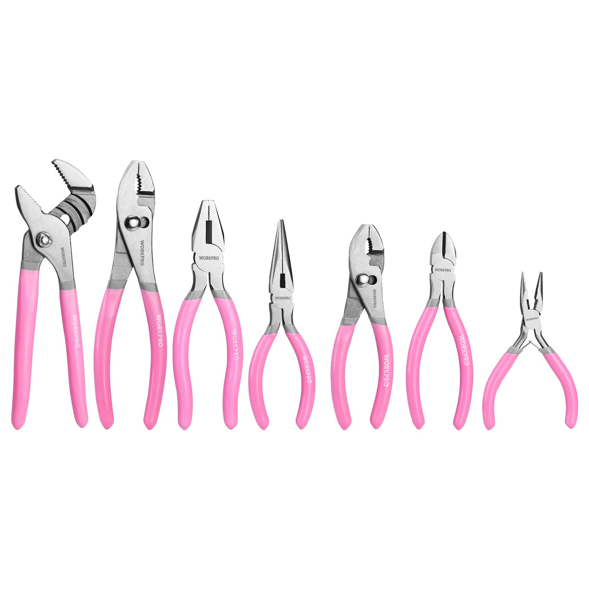 WorkPRO 8-inch groove-joint pliers for versatile gripping and bending tasks.