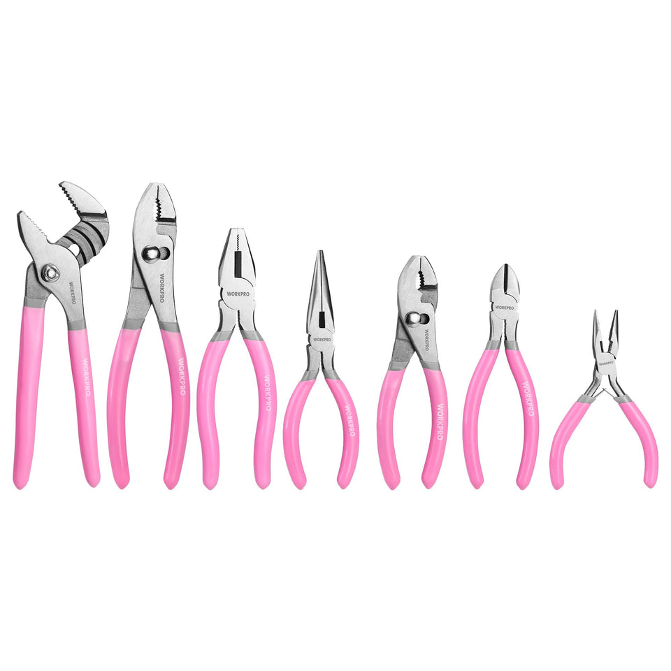 WorkPRO 8-inch groove-joint pliers for versatile gripping and bending tasks.