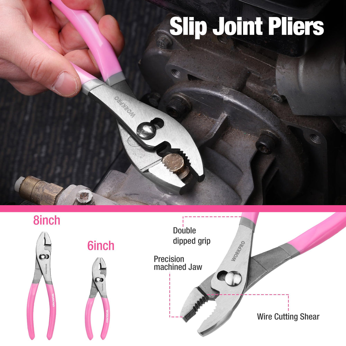 WorkPRO 7-inch linesman pliers ideal for cutting and twisting wires.