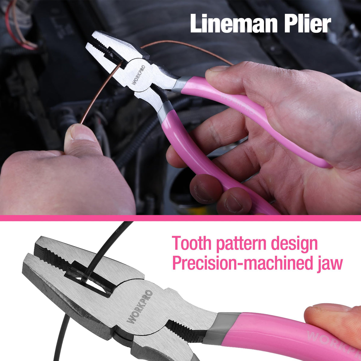 WorkPRO 4-1/2-inch long-nose pliers for tight spaces.