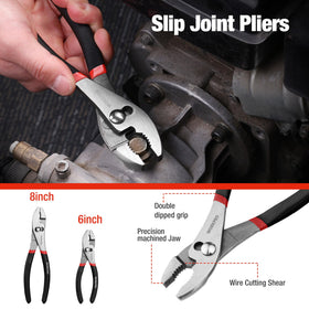 WORKPRO 6-inch slip joint pliers ideal for compact tasks and precise handling.