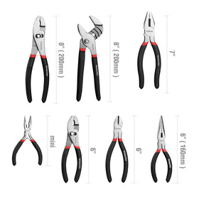 WORKPRO 8-inch slip joint pliers in use for adjustable grip in tight spaces.