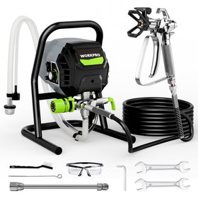 WORKPRO 700W airless sprayer motor powers fast coverage for large areas.