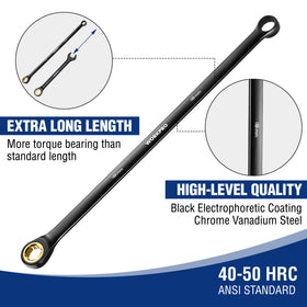WORKPRO 72-tooth ratchet gear enables smooth actions with minimal swing.
