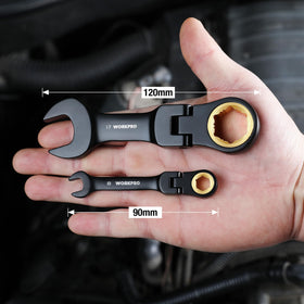 WORKPRO 72-tooth ratchet enables smooth operation with a 5-degree arc.
