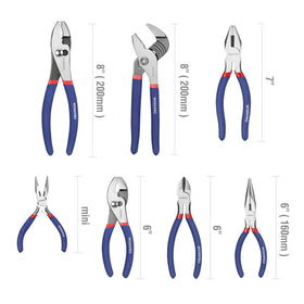 WORKPRO 8-inch groove joint pliers close-up shows durable construction