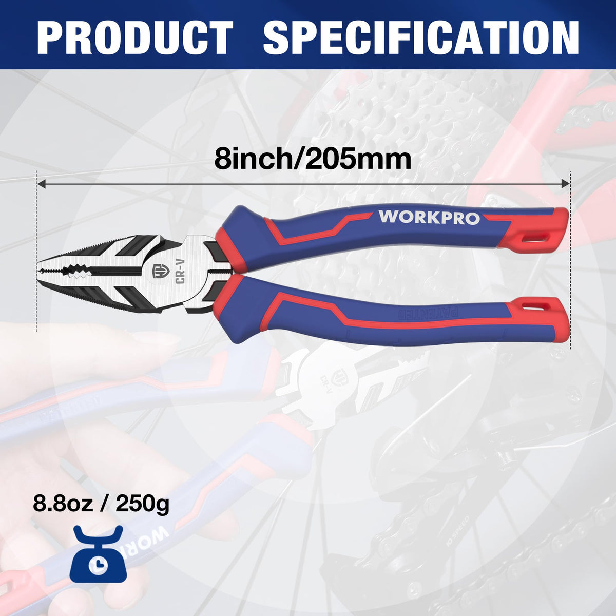 WORKPRO chrome vanadium steel build resists wear during heavy-duty screw removal