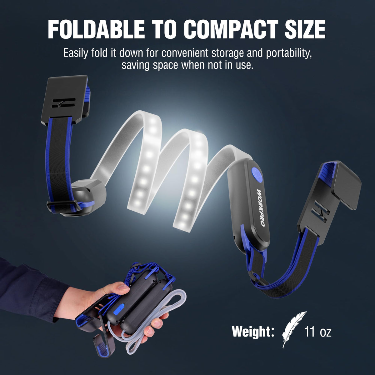 WORKPRO adjustable elastic strap fits vehicle hoods securely.