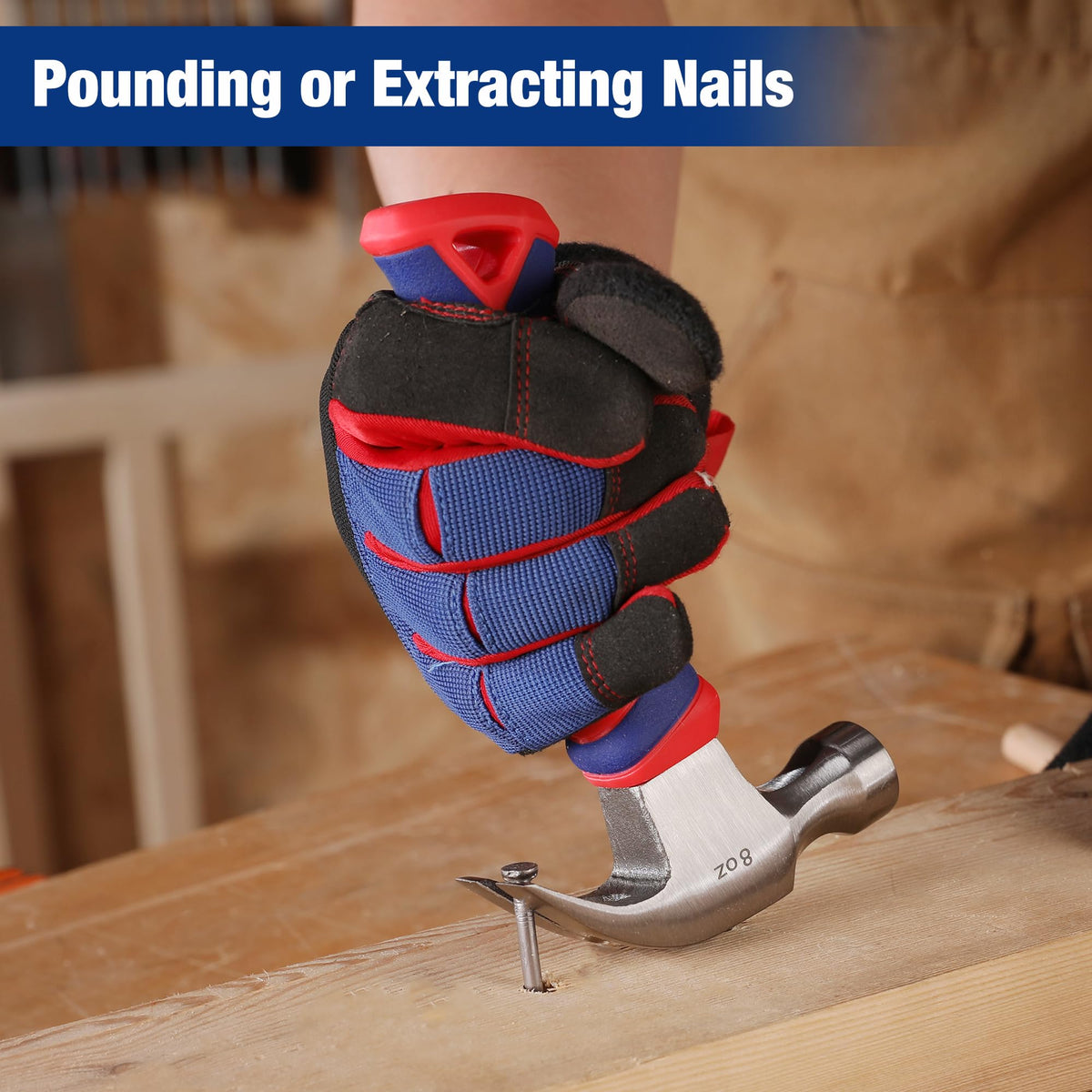 WORKPRO all-purpose hammer ideal for pulling nails and prying boards