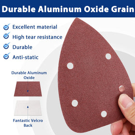 WORKPRO aluminium oxide sanding pads offer durable, anti-clogging performance for long use.